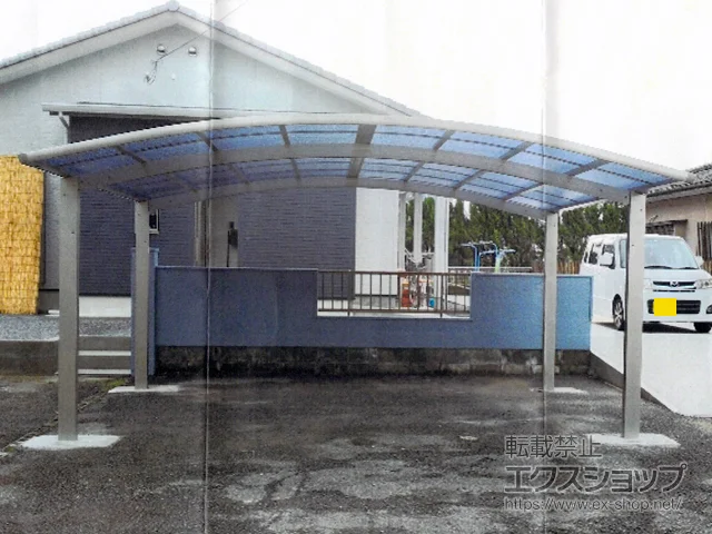熊本県人吉市のYKKAPのカーポート レイナツインポートグラン　積雪～20cm対応 施工例
