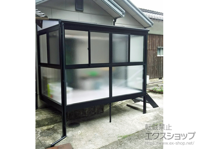 兵庫県朝来市ののテラス囲い・サンルーム サニージュ F型 床納まり ランマ無 積雪〜50cm対応 施工例