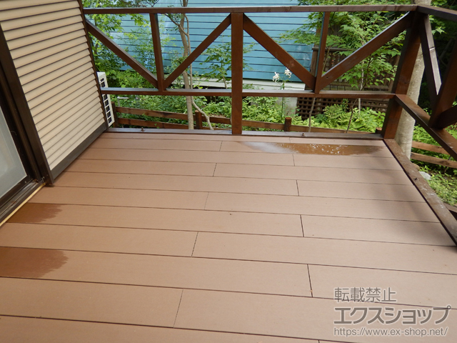 宮城県刈田郡蔵王町ののウッドデッキ バルコニー用 リウッドデッキ200 施工例