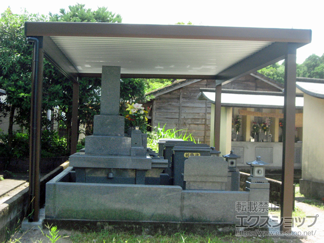 鹿児島県曽於市ののカーポート レオンポートneo 2台用 角柱4本仕様 積雪〜50cm対応 施工例