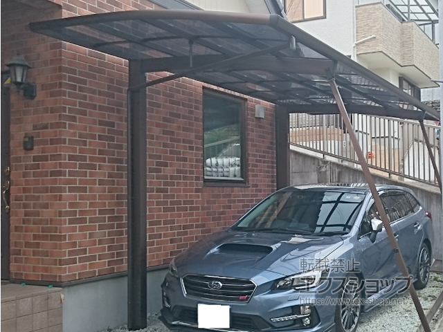 宮城県仙台市ののカーポート レイナポートREグラン 前下がり 積雪〜20cm対応 施工例