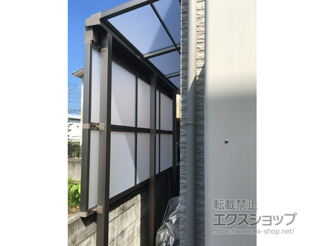 愛媛県松山市のの スピーネストックヤードF型 パネルタイプ スクリーン仕様 積雪〜20cm対応 施工例