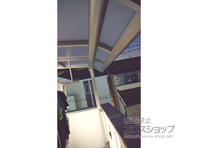 大阪府堺市ののバルコニー・ベランダ屋根 プレシオステラス R型 屋根タイプ 単体 積雪〜20cm対応 施工例
