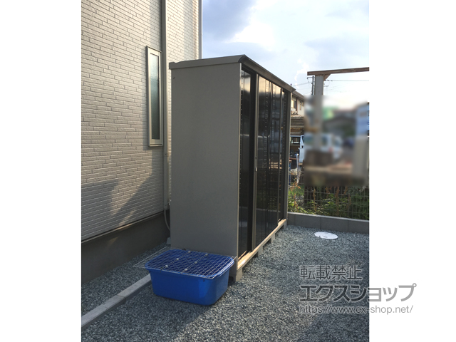 宮城県塩竈市のの物置・屋外倉庫 グランプレステージジャンプ 2247×750×2100 GP-227H-F-CK 施工例