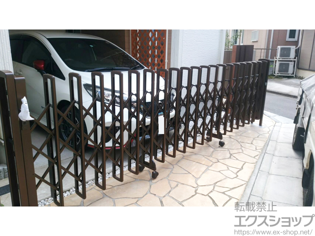 東京都江戸川区ののカーゲート レイオス1型 ノンレール 片開き 42S 施工例