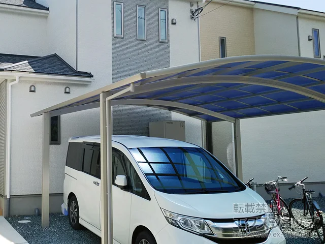 佐賀県三養基郡上峰町のYKKAPのカーポート レイナツインポートグラン 積雪〜20cm対応 施工例