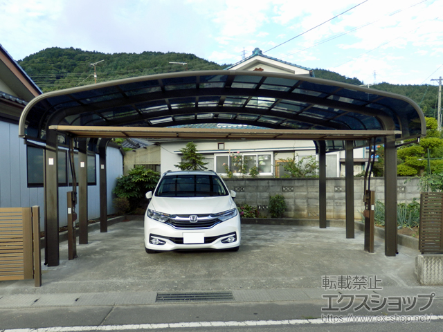 長野県塩尻市のLIXIL リクシル（トステム）のカーポート テールポートシグマIII 1500 ワイド 積雪〜50cm対応 施工例