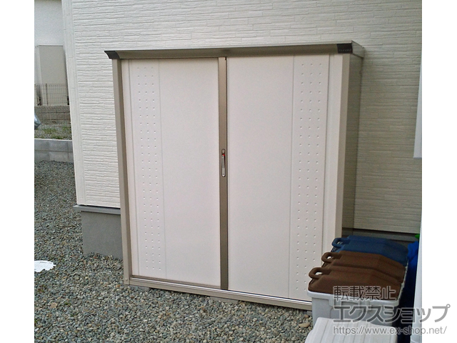 大阪府富田林市のの物置・屋外倉庫 グランプレステージジャンプ 1488×530×1600 GP-155B-T-SW 施工例