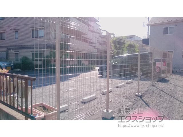 東京都東村山市ののフェンス・柵 メッシュフェンス G10 自由柱 施工例