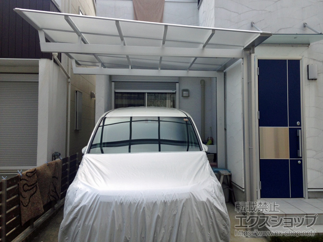 京都府京都市ののカーポート ニューマイリッシュ 通常勾配 前上がり 積雪〜20cm対応 施工例
