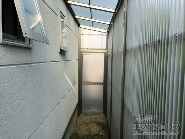 愛知県名古屋市ののテラス囲い・サンルーム スピーネストックヤードF型 波板タイプ ヤード仕様 積雪〜20cm対応 施工例