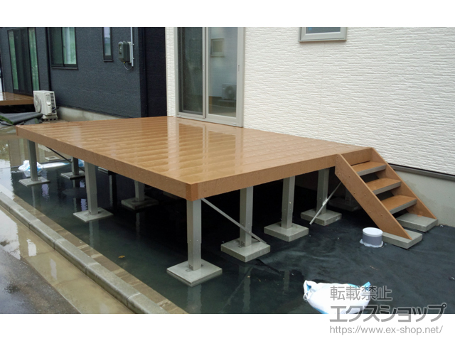 新潟県新発田市ののウッドデッキ リウッドデッキ 200 施工例