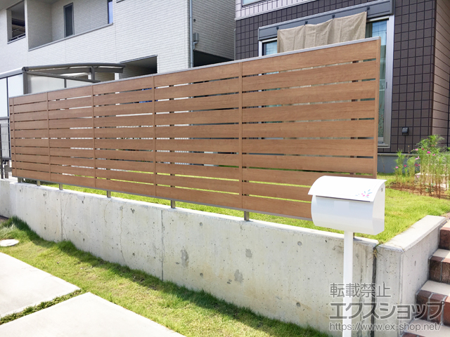 静岡県静岡市ののフェンス・柵 ジオーナフェンス YS型 マテリアルカラー フリーポールタイプ 施工例