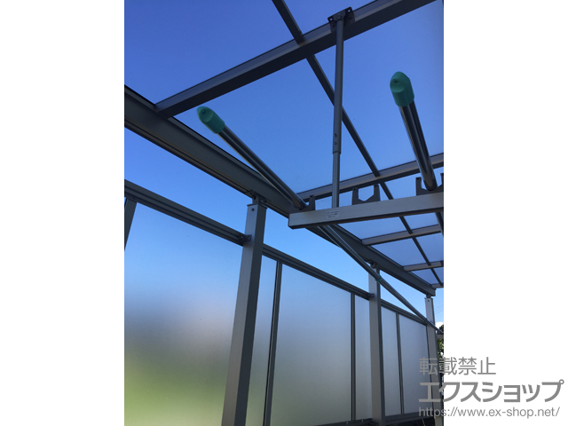 岡山県玉野市ののテラス屋根 ヴェクターテラス F型 テラスタイプ 単体 積雪〜20cm対応※前面台形加工納まり 施工例