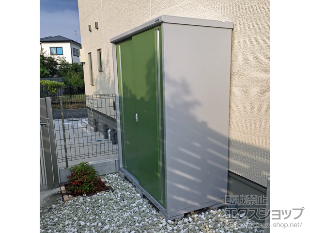 奈良県奈良市のの物置・屋外倉庫 シンプリー 一般型 1520×755×1903 MJX-157E-P-LG 施工例