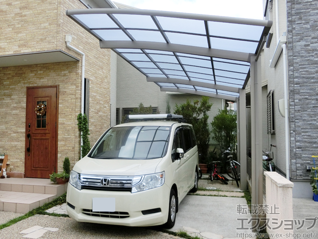 大阪府堺市ののカーポート ネスカR (ラウンドスタイル) 延長 積雪〜20cm対応 施工例