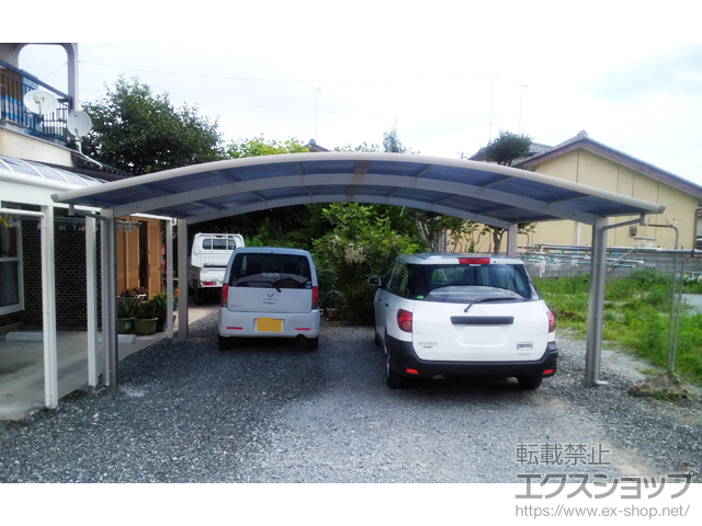 福島県南相馬市ののカーポート プレシオスポート ワイド 積雪〜20cm対応 施工例