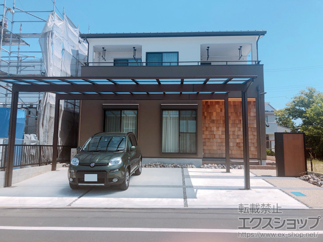 愛知県岡崎市ののカーポート エフルージュ トリプル 積雪〜20cm対応 施工例