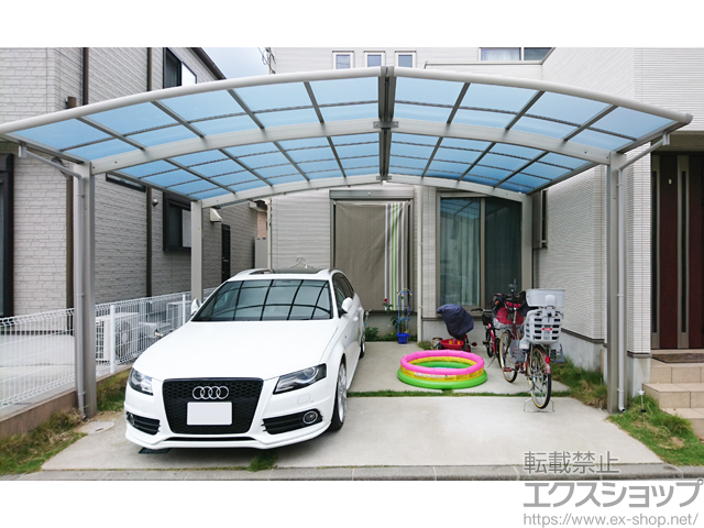 兵庫県加古川市ののカーポート レイナポートグラン M合掌　積雪〜20cm対応 施工例