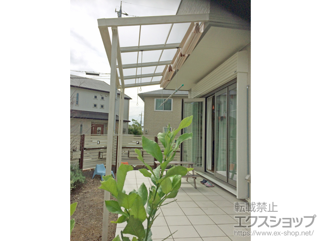 大阪府箕面市ののテラス屋根 シュエット テラスタイプ シェード付き 単体 積雪〜20cm対応 施工例