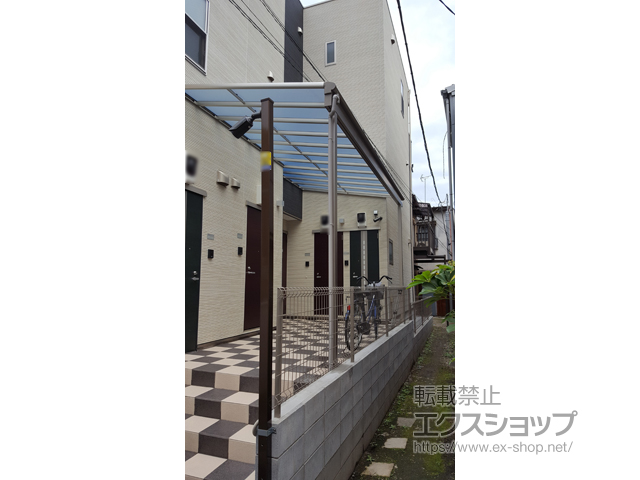 東京都足立区ののテラス屋根 ヴェクターテラス F型 テラスタイプ 単体 積雪〜20cm対応 施工例