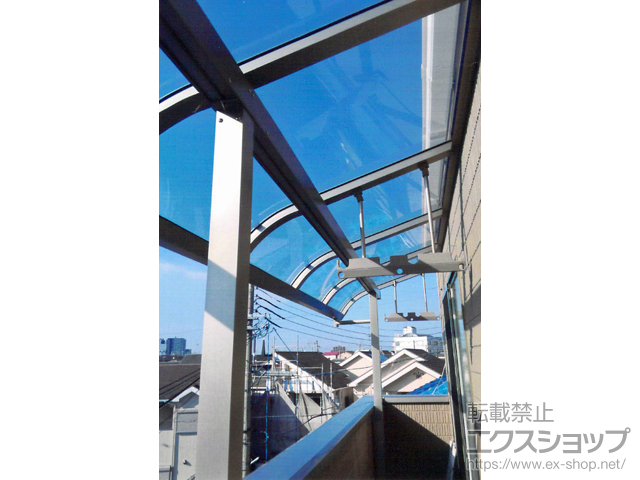 大阪府堺市ののバルコニー・ベランダ屋根 スピーネ R型 屋根タイプ 連棟 積雪〜20cm対応 施工例