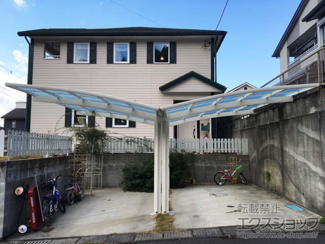 鹿児島県霧島市ののカーポート レイナポートグラン Y合掌　積雪〜20cm対応 施工例