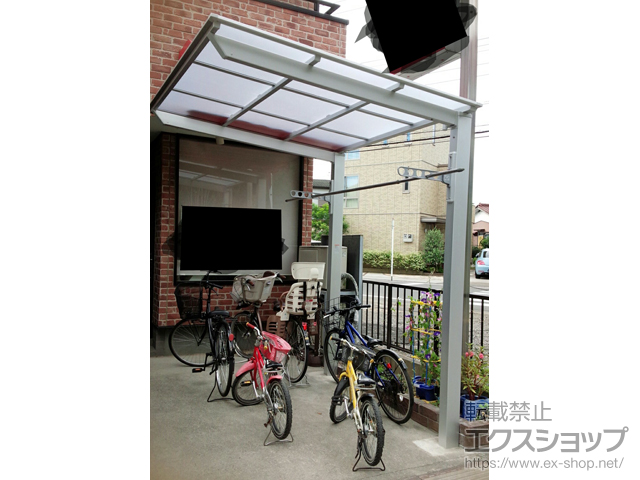 埼玉県川口市ののサイクルポート・駐輪場 ネスカFミニ (フラットスタイル) 積雪〜20cm対応 施工例