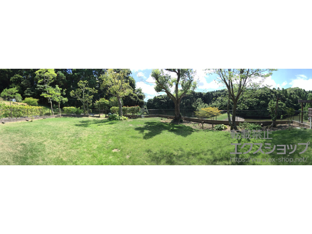 千葉県いすみ市ののフェンス・柵 ハイグリッド門扉N8型 片開き　柱使用 施工例