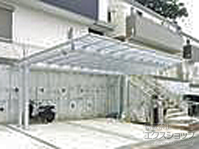 埼玉県所沢市ののカーポート エフルージュツインEX 後方支持タイプ 積雪〜20cm対応 施工例