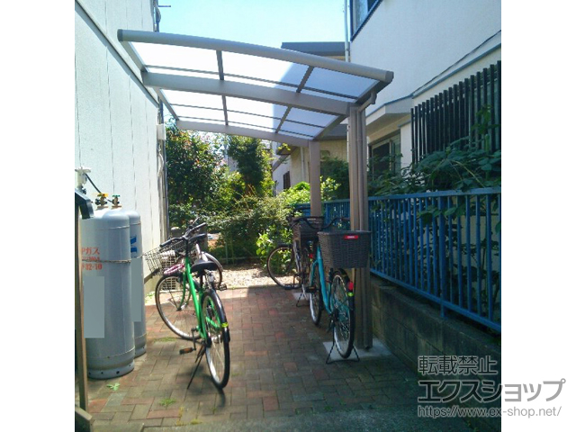 千葉県習志野市ののサイクルポート・駐輪場 フーゴRミニ (ラウンドスタイル) 積雪〜20cm対応 施工例