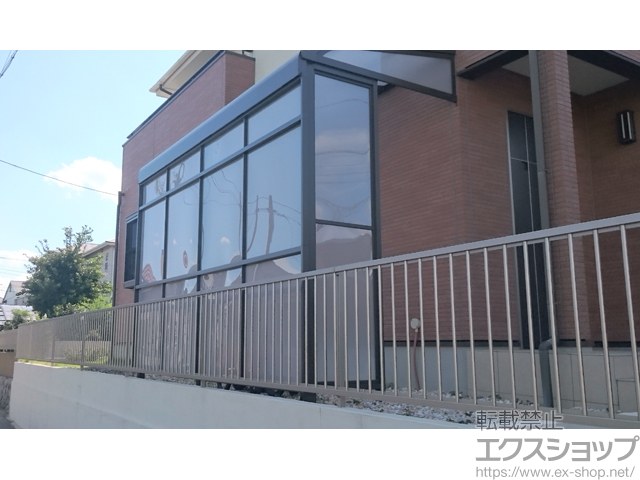 三重県三重郡朝日町ののストックヤード スピーネストックヤードR型 パネルタイプ 袖壁仕様 積雪〜20cm対応 施工例