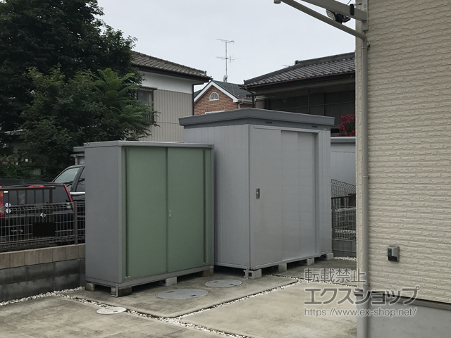 埼玉県北足立郡伊奈町のの物置・屋外倉庫 断熱物置 ネクスタプラス 扉タイプ 一般型 2210×1370×2375 NXP-30HT-MG 施工例