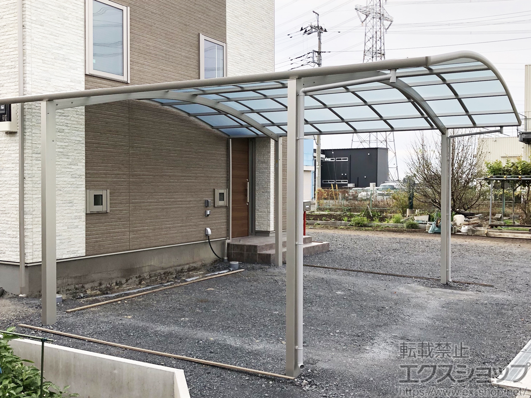 栃木県宇都宮市ののカーポート レイナツインポートグラン　積雪〜20cm対応 施工例