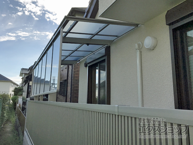 大阪府堺市ののテラス屋根 フーゴF 独立テラスタイプ 単体 積雪〜20cm対応 施工例