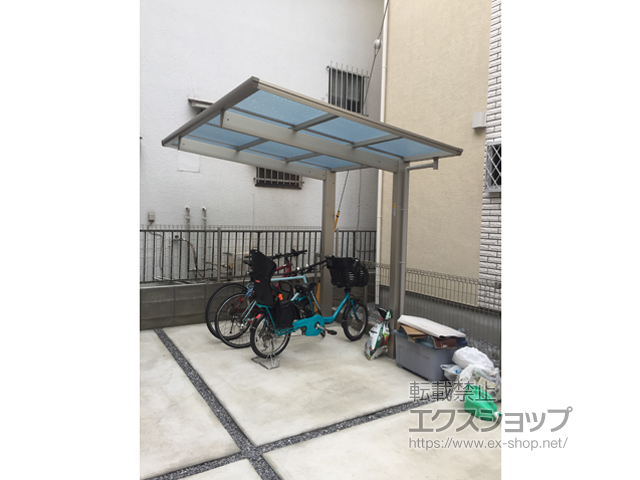 埼玉県川口市ののサイクルポート・駐輪場 エフルージュグランミニ 積雪〜20cm対応 施工例