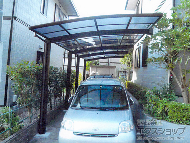 兵庫県篠山市ののカーポート レイナポートグラン 縦連棟　積雪〜20cm対応 施工例