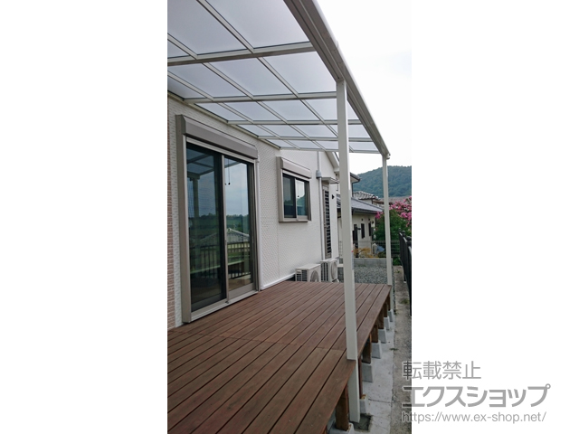 兵庫県神戸市ののテラス屋根 スピーネ F型 テラスタイプ 連棟 積雪〜20cm対応 施工例