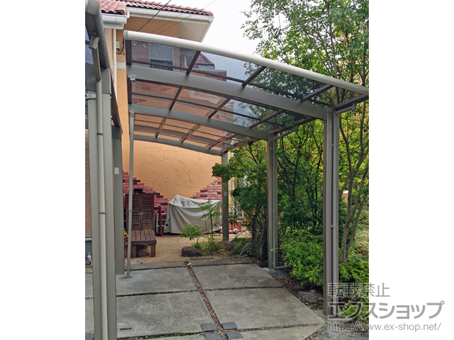 大分県大分市ののカーポート ネスカR (ラウンドスタイル) 延長 積雪〜20cm対応 施工例