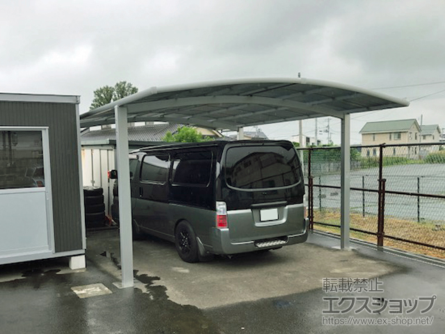 宮城県仙台市ののカーポート ネスカR (ラウンドスタイル) ワイド 積雪〜20cm対応 施工例