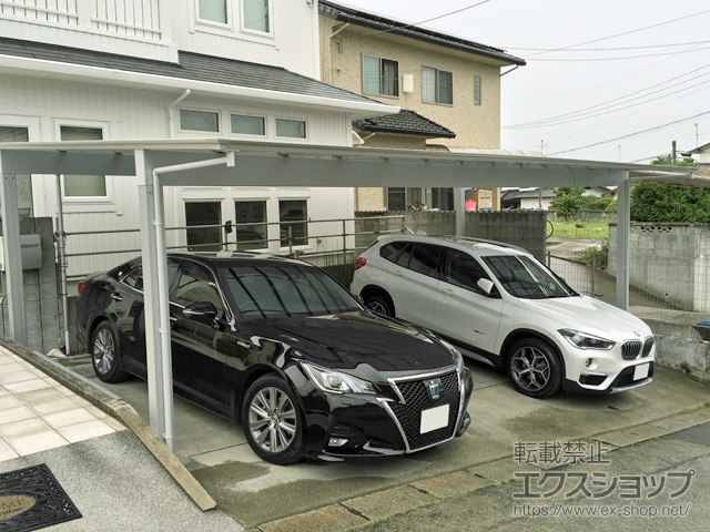 熊本県熊本市ののカーポート アーキデュオ ワイド 3台用 施工例