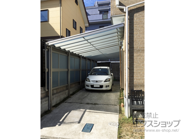 兵庫県加古川市ののテラス屋根 ヴェクターテラス F型 テラスタイプ 三連棟 積雪〜20cm対応 施工例