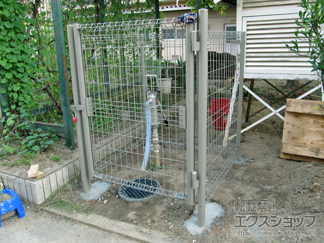 京都府京都市のの門扉 イーネット門扉1型 片開き　門柱使用 施工例