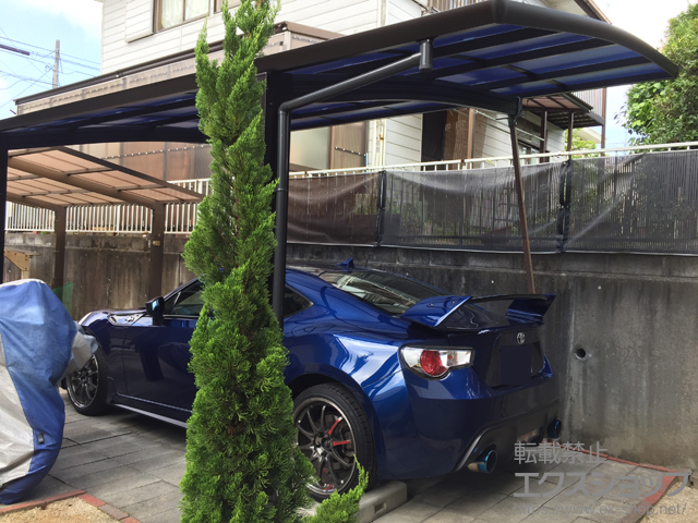 岡山県岡山市ののカーポート レイナポートグラン　積雪〜20cm対応 施工例