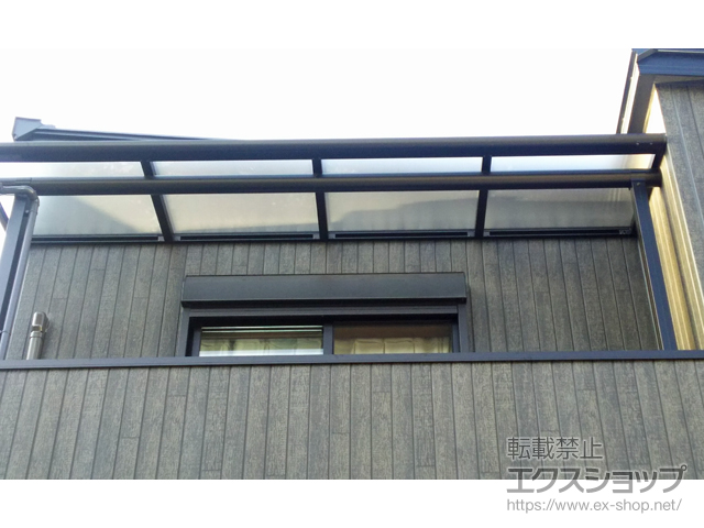 宮崎県宮崎市ののバルコニー・ベランダ屋根 プレシオステラス F型 屋根タイプ 単体 積雪〜20cm対応 施工例