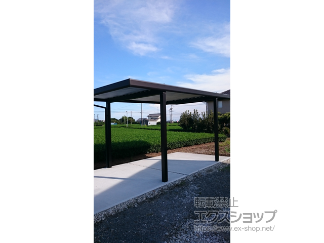 静岡県磐田市ののカーポート ジーポートneo Aタイプ 角柱4本仕様 積雪〜100cm対応 施工例