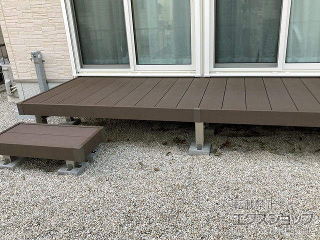 三重県三重郡朝日町ののウッドデッキ リウッドデッキ 200 施工例