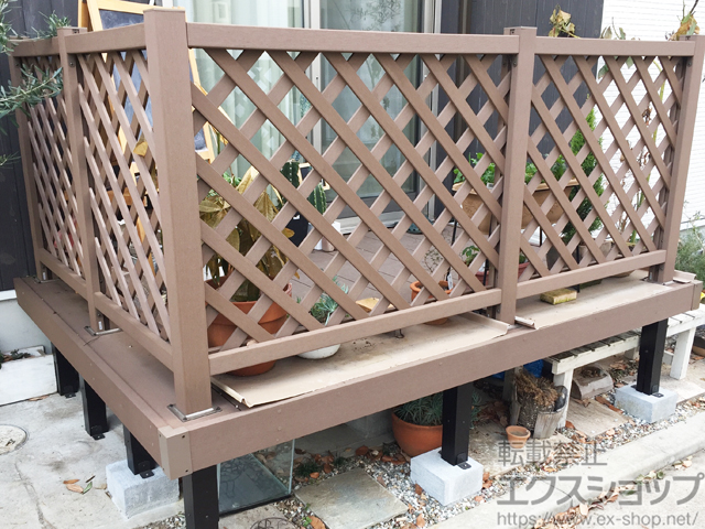 大阪府枚方市ののウッドデッキ マージウッドデッキ 施工例