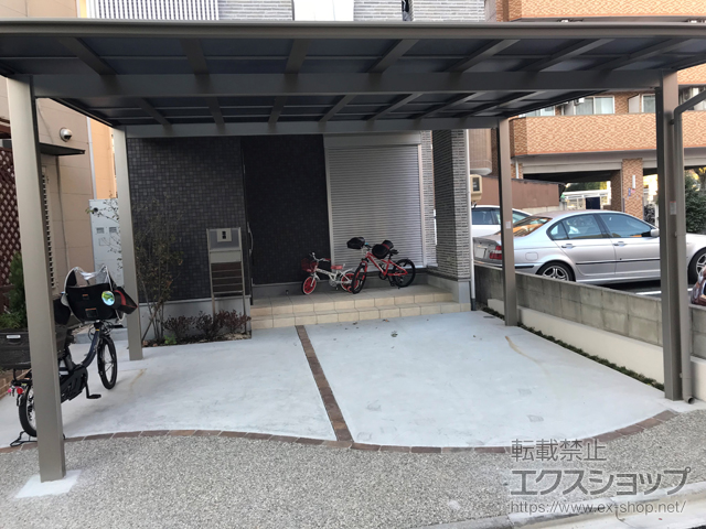 愛知県名古屋市ののカーポート ソリッドポート ワイド 積雪〜20cm対応 施工例