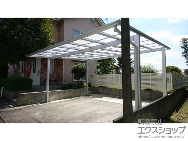 栃木県那須塩原市ののカーポート ソリッドポート ワイド 積雪〜20cm対応 施工例